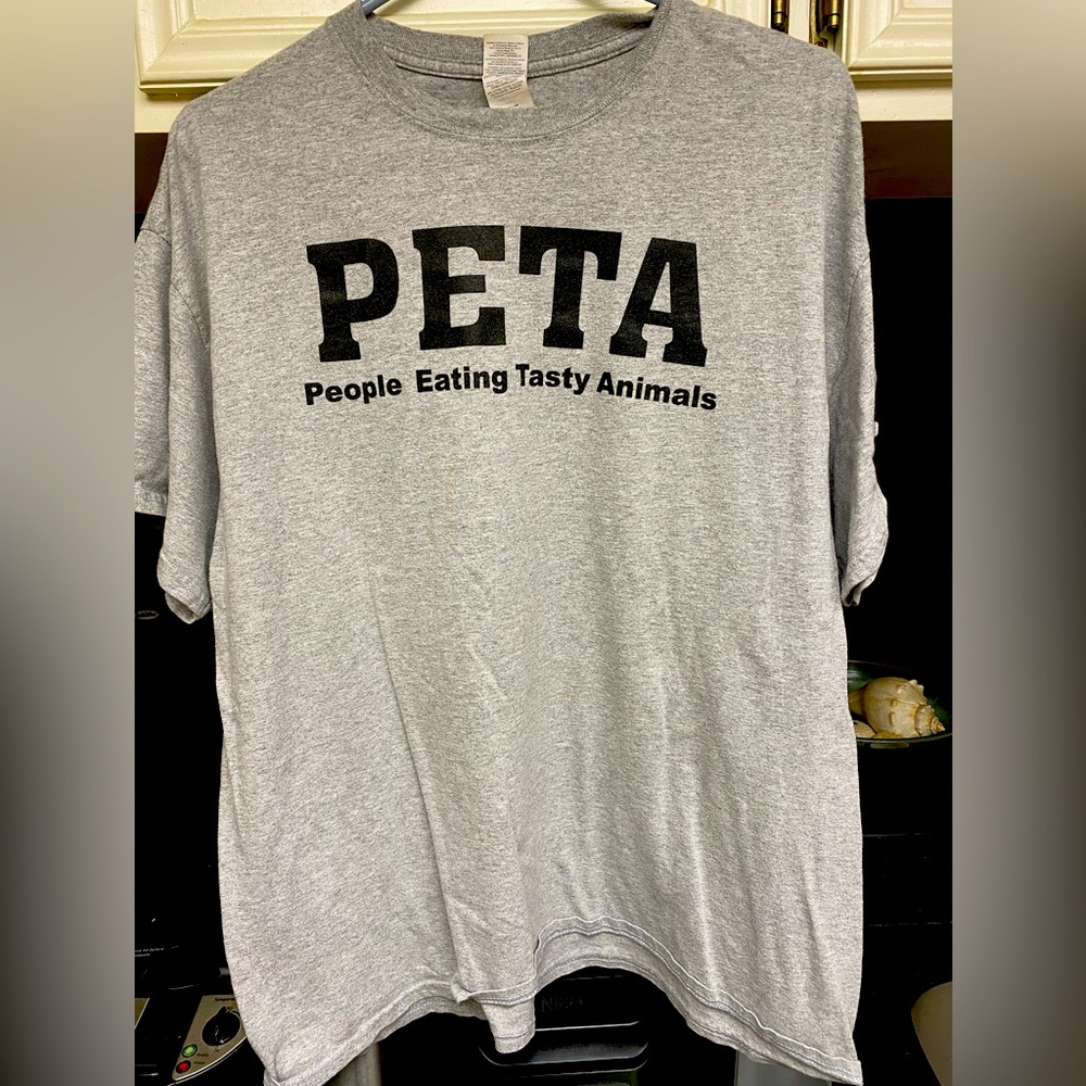 PETA T-shirt. Men’s size XL